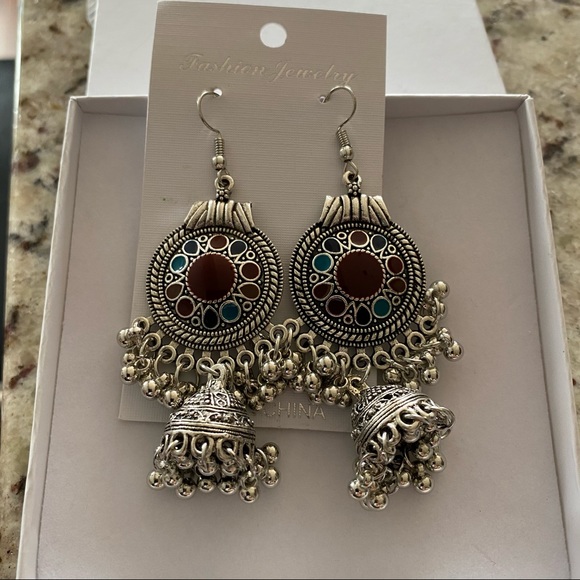 Bohemian dangling earrings - Picture 4 of 4